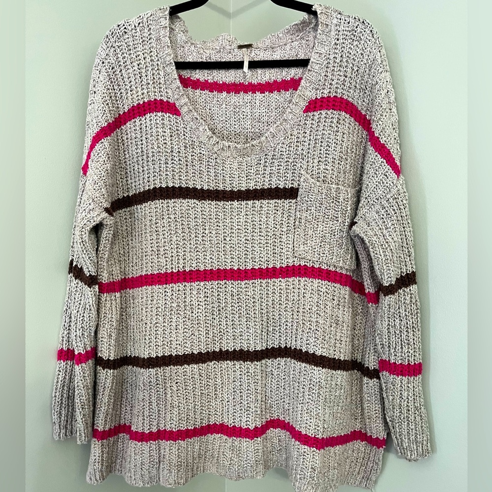 FREE PEOPLE Striped Knit Sweater